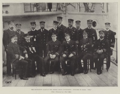 Expeditionen mot Sierra Leone-upprorsmännen, officerare från HMS Fox av English Photographer