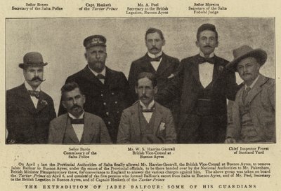 Utlämningen av Jabez Balfour, några av hans väktare av English Photographer