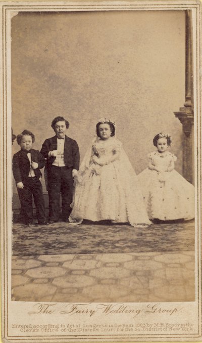 The Fairy Wedding-gruppen; General Tom Thumb av English Photographer