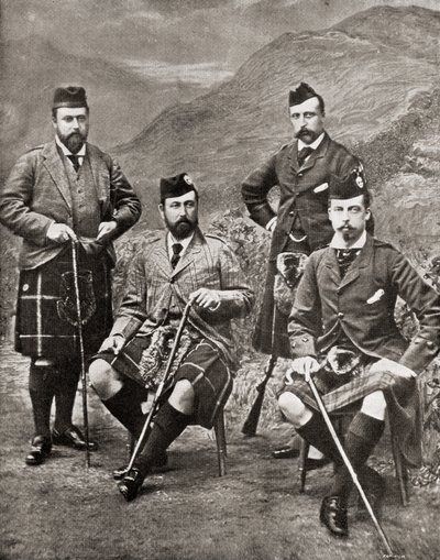 De fyra prinsarna, 1881 (bw-foto) av English Photographer