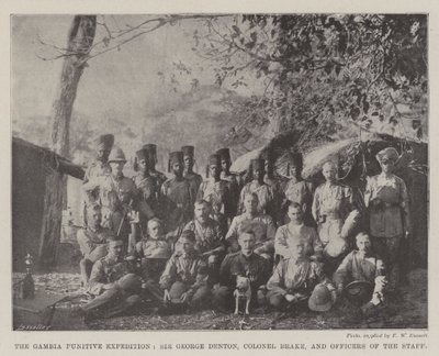 Gambias straffexpedition, Sir George Denton, överste Brake och stabens officerare av English Photographer