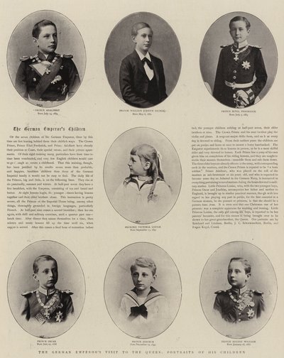 De tyska kejsarna besöker drottningen, porträtt av hans barn av English Photographer