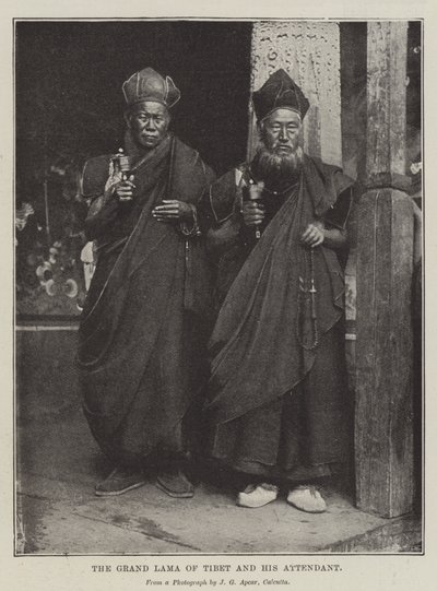 Tibets storlama och hans skötare av English Photographer