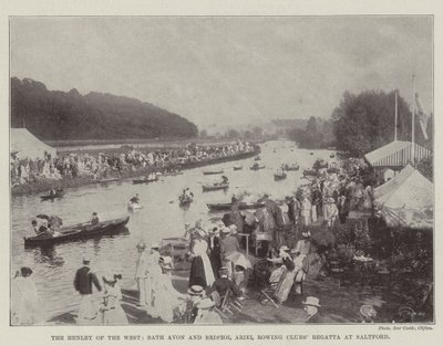 The Henley of the West, Bath Avon och Bristol Ariel Roddklubbsregattan i Saltford av English Photographer