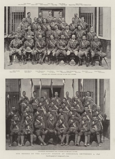 The Heroes of the Cavalry Charge vid Omdurman, 2 september 1898 av English Photographer