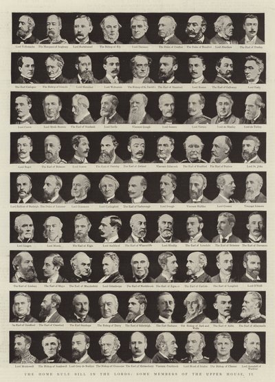 The Home Rule Bill in the Lords, Some Members of the Upper House, II av English Photographer