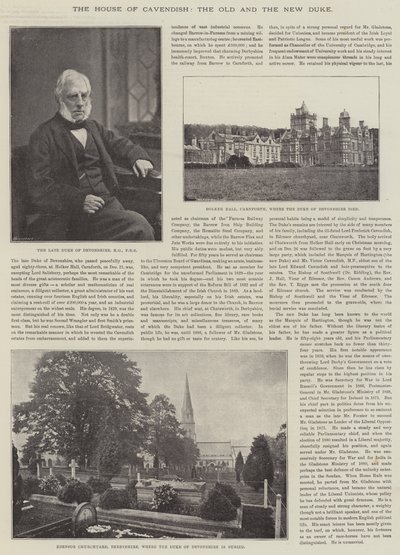 The House of Cavendish, the Old and the New Duke av English Photographer