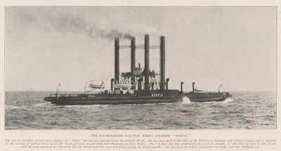 Den isbrytande järnvägsfärjan Steamer Scotia av English Photographer