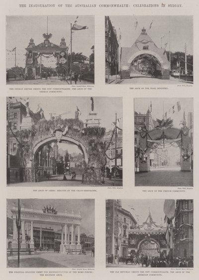 Invigningen av det australiensiska samväldet, firande i Sydney av English Photographer