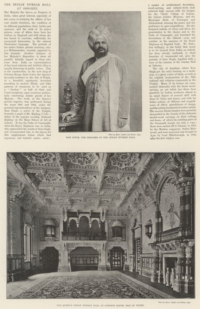 Indian Durbar Hall i Osborne av English Photographer