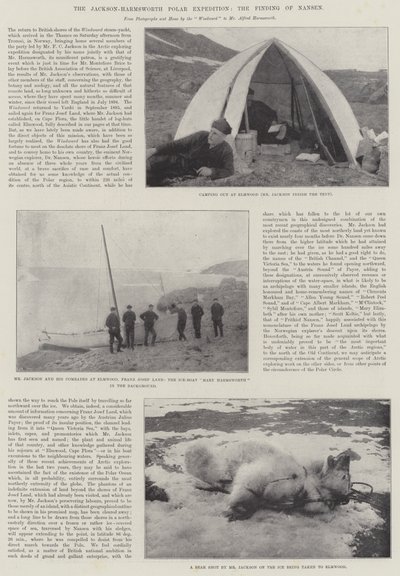 Jackson-Harmsworth polarexpeditionen, fyndet av Nansen av English Photographer