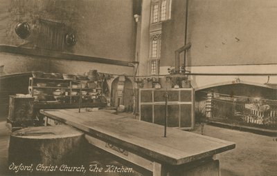 Köket, Christ Church, Oxford. Vykort skickat 1913. av English Photographer