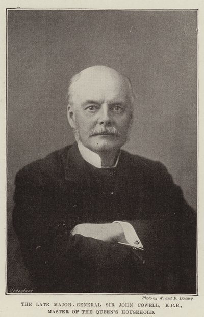 Den avlidne generalmajoren Sir John Cowell, KCB, Master of the Queens Household av English Photographer