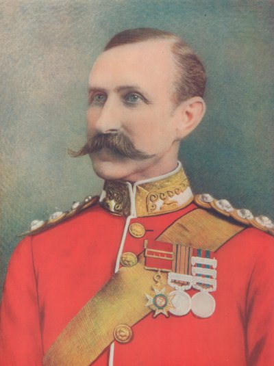 Den avlidne generalmajoren Sir W. Penn Symons. Dödligt sårad vid Talana Hill, Sydafrika av English Photographer