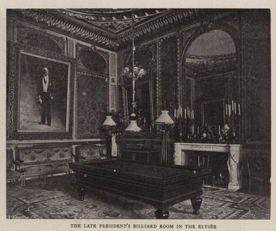 The Late Presidents Billiard Room i Elysee av English Photographer