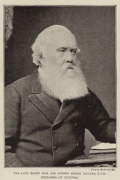 Den sena högern ärade Sir Austen Henry Layard, GCB, upptäcktsresande av Nineve av English Photographer