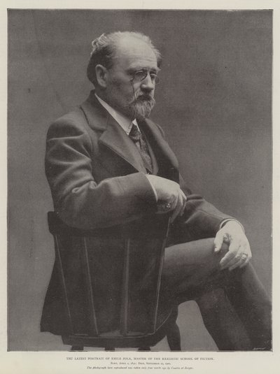 Det senaste porträttet av Emile Zola, mästare på Realistic School of Fiction av English Photographer