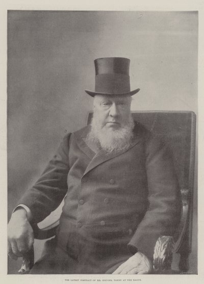Det senaste porträttet av Mr Kruger, taget i Haag av English Photographer
