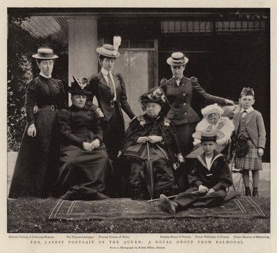 Det senaste porträttet av drottningen, en kunglig grupp från Balmoral av English Photographer