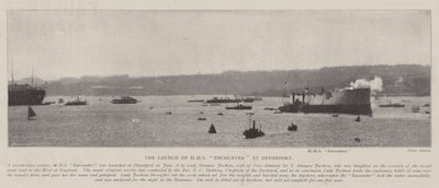 Lanseringen av HMS Encounter i Devonport av English Photographer