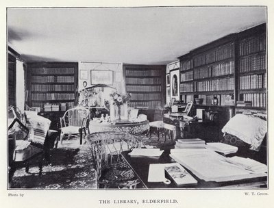 The Library, Elderfield (s/v foto) av English Photographer