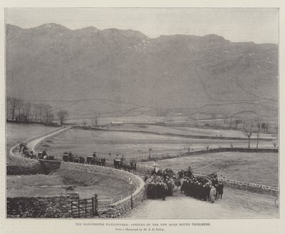 Manchester Waterworks, öppnar den nya vägen runt Thirlmere av English Photographer