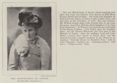 Markioninnan av Exeter, född Miss Myra Orde-Powlett av English Photographer