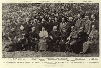 Marquess of Salisbury besöker Ulster, House Party på Mountstewart, residenset för Marquess of Londonderry av English Photographer