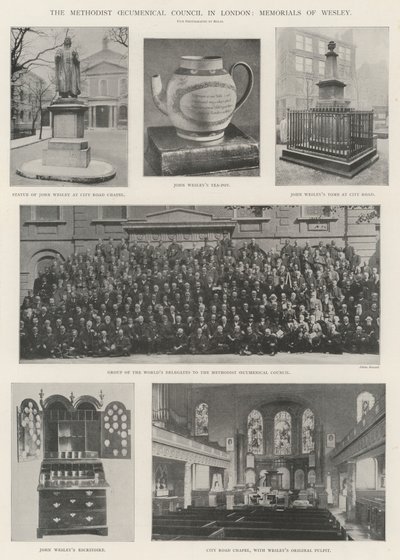 Methodist Ecumenical Council i London, Memorials of Wesley av English Photographer