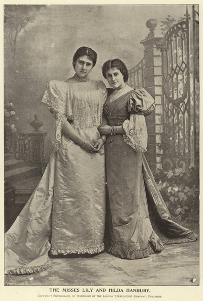 Frökena Lily och Hilda Hanbury av English Photographer