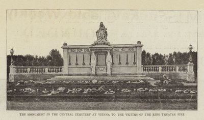 Monumentet på centralkyrkogården i Wien till offer för ringteaterbranden av English Photographer