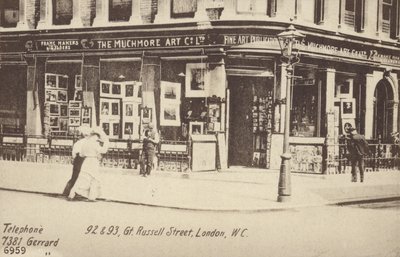 The Muchmore Art Co Ltd, 92 och 93, Great Russell Street, London, W C av English Photographer