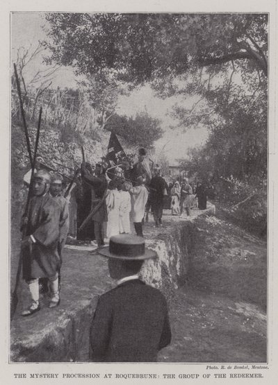 Mysterieprocessionen i Roquebrune, Frälsarens grupp av English Photographer