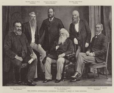 National Australasian Convention i Sydney, en grupp premiärministrar av English Photographer