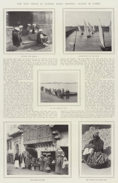 Den nya epoken i Fader Niles historia, scener i Kairo av English Photographer