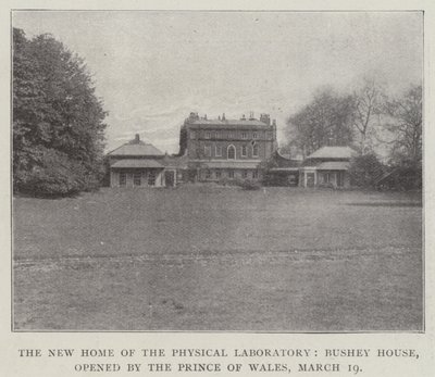 The New Home of the Physical Laboratory, Bushey House, invigt av Prince of Wales, 19 mars av English Photographer