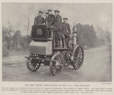 LCC Fire Brigades nya motorbrandmotor av English Photographer