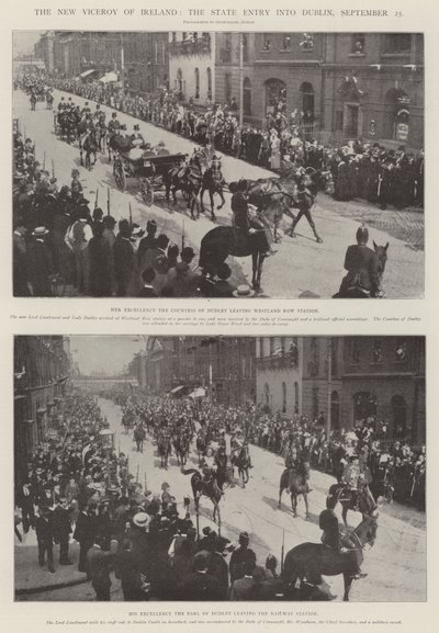 The New Viceroy of Ireland, statens inträde i Dublin, 25 september av English Photographer