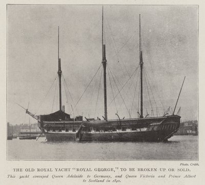 The Old Royal Yacht Royal George, som ska delas upp eller säljas av English Photographer
