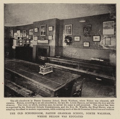 The Old Schoolroom, Paston Grammar School, North Walsham, där Nelson utbildades av English Photographer