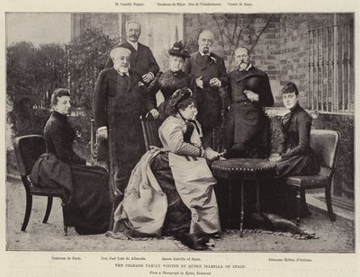 Familjen Orleans besöktes av drottning Isabella av Spanien av English Photographer