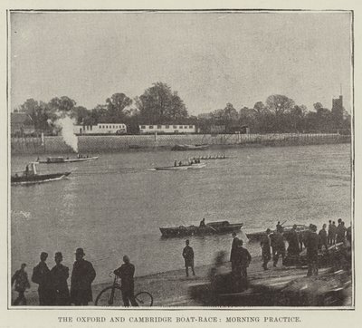 Oxford och Cambridge Boat-Race, morgonträning av English Photographer