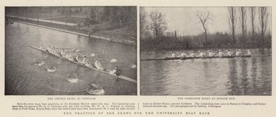 Besättningarnas träning för University Boat Race av English Photographer