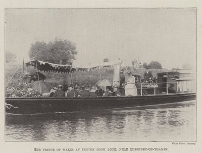 Prinsen av Wales vid Penton Hook Lock, nära Chertsey-on-Thames av English Photographer