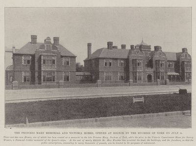 Princess Mary Memorial och Victoria Homes, öppnade i Bognor av hertiginnan av York den 9 juli av English Photographer