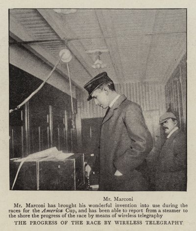 Racets framsteg med trådlös telegrafi av English Photographer