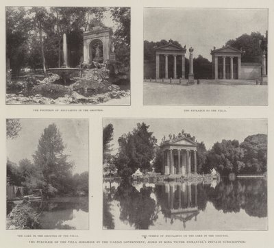 Köpet av Villa Borghese av den italienska regeringen, med hjälp av kung Victor Emmanuels privata prenumeration av English Photographer