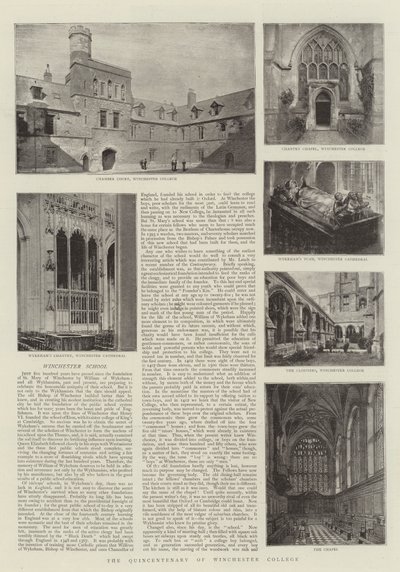 Femhundraårsdagen av Winchester College av English Photographer