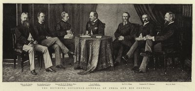 Indiens avgående generalguvernör och hans råd av English Photographer