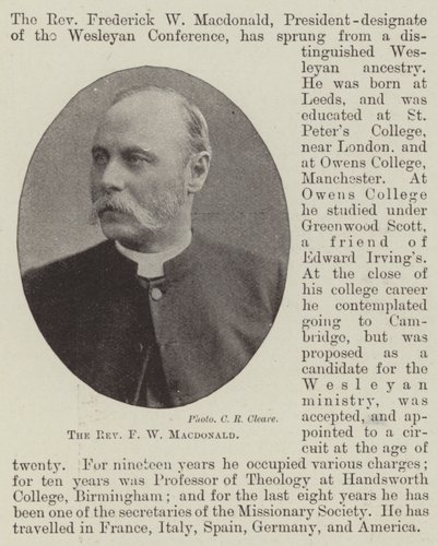Pastor F W Macdonald av English Photographer